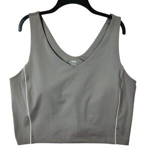 Avia Women's Piped Longline Tank Sports Bra Gray XXXL 3X  22
